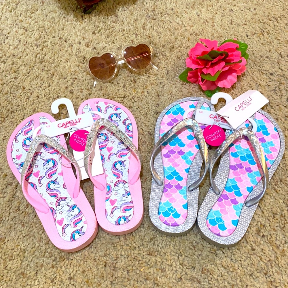 2 cutest Sandals Unicorn 🦄 and Mermaid 🧜🏼‍♀️
